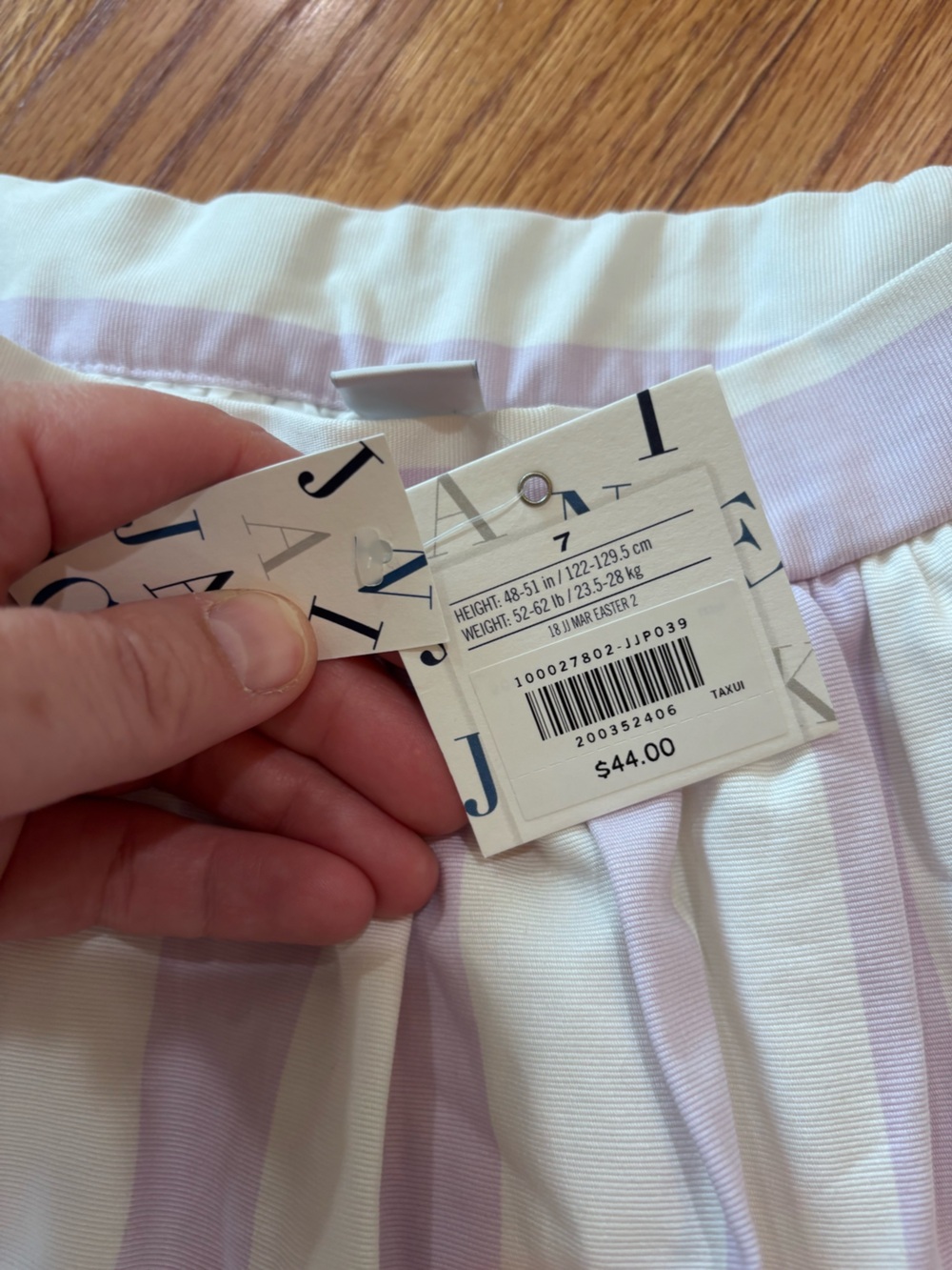 NWT Janie & Jack Lavender and White Stripe Skirt sz 7 - Picture 4 of 7